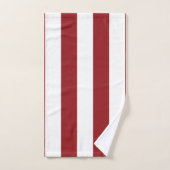 Klassieke brede strepen, rood en wit bad handdoek (Handdoek)
