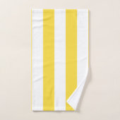 Klassieke breedband, lichtgeel, wit bad handdoek (Handdoek)