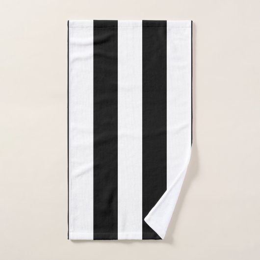 Klassieke breedband, zwart-wit bad handdoek (Handdoek)