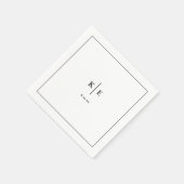 Klassieke bride en groom Monogram Wedding Napkins Servet (Hoek)