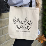 Klassieke bridesmaïde Canvas tas<br><div class="desc">Dit is een klassieke, maar mooie canvas tas die een perfect cadeau zou zijn!</div>