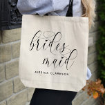 Klassieke bridesmaïde Canvas tas<br><div class="desc">Dit is een klassieke, maar mooie canvas tas die een perfect cadeau zou zijn!</div>