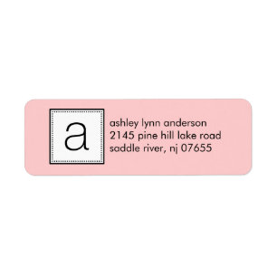Klassieke brief een Monogram het adresetiketten va Etiket