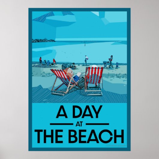 Klassieke Britse Beach Art British Zee Side Poster (Voorkant)