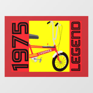 Klassieke Britse iconische fiets uit de jaren zeve Raamsticker