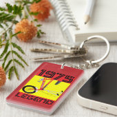 Klassieke Britse iconische fiets uit de jaren zeve Sleutelhanger (Voorkant Rechts)