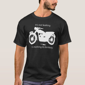 Klassieke Britse motorfietsen die olie lekken T-shirt