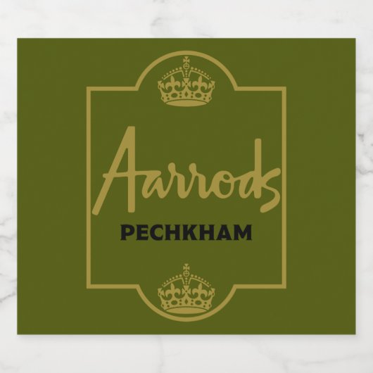 Klassieke Britse Novelty Gift Sparkling Wijnetiket (Enkel label)