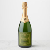 Klassieke Britse Novelty Gift Sparkling Wijnetiket (Voorkant)