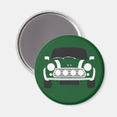 Klassieke Britse racing Green Mini Car Magnet (Voorkant / Achterkant)