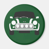 Klassieke Britse racing Green Mini Car Magnet (Voorkant)
