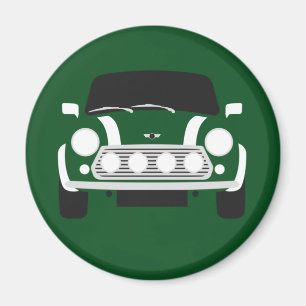 Klassieke Britse racing Green Mini Car Magnet