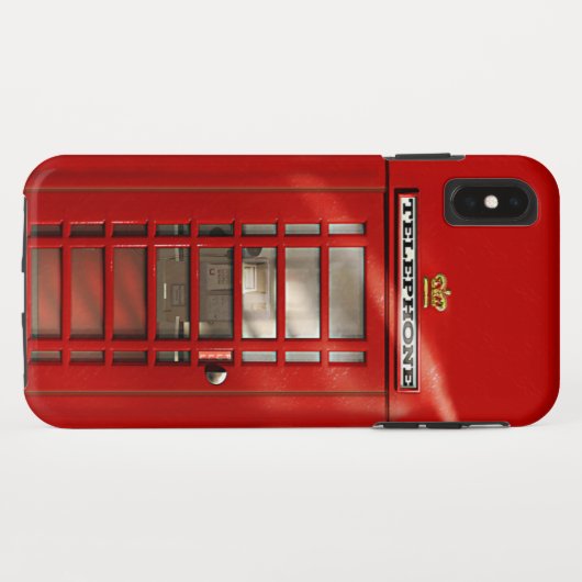 Klassieke Britse rode telefooncel Case-Mate iPhone Case (Achterkant (horizontaal))