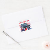 Klassieke Britse Taxicab Vierkante Sticker (Envelop)