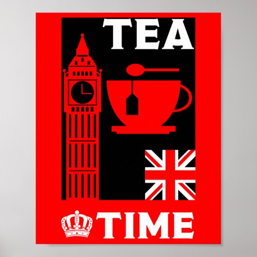 Klassieke Britse thea Drinkers Poster (Voorkant)