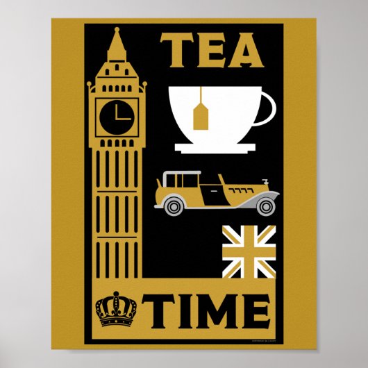 Klassieke Britse thea Drinkers Poster (Voorkant)