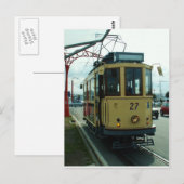 Klassieke Britse tram. Briefkaart (Voorkant / Achterkant)