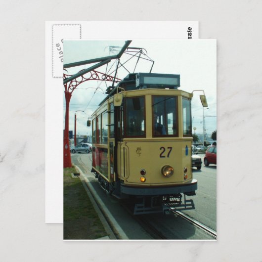 Klassieke Britse tram. Briefkaart (Voorkant / Achterkant)