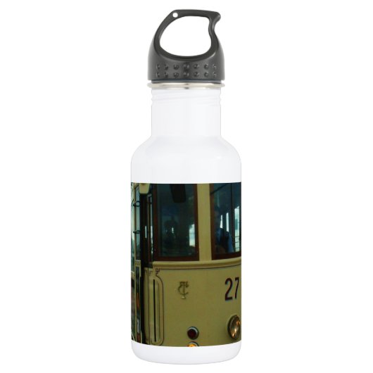 Klassieke Britse tram. Waterfles (Voorkant)