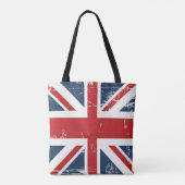 Klassieke Britse vlag Jack Old look Tote Bag (Achterkant)
