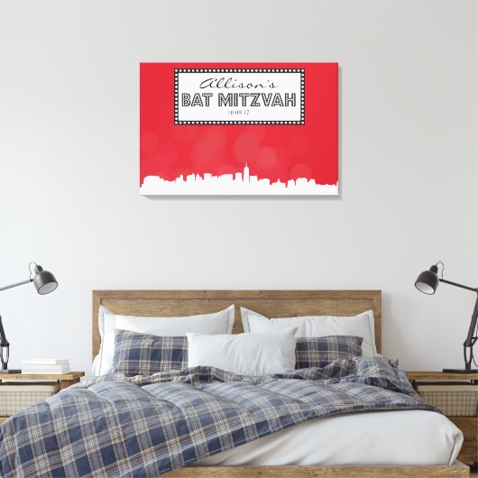 KLASSIEKE BROADWAY Bar Bat Mitzvah Inloggen Board Canvas Afdruk (Insitu (Slaapkamer))