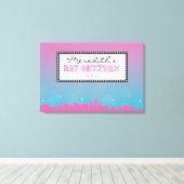 KLASSIEKE BROADWAY Bar Bat Mitzvah Inloggen Board Canvas Afdruk (Insitu (Houten vloer))