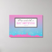 KLASSIEKE BROADWAY Bar Bat Mitzvah Inloggen Board Canvas Afdruk (Voorkant)
