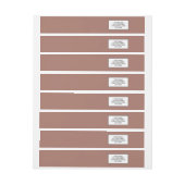 Klassieke bronzen omwikkelbaar adreslabel (Vel)