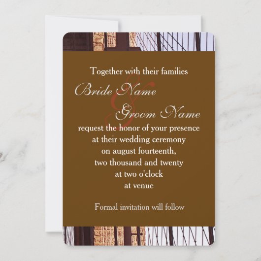 Klassieke brug van Brooklyn in New York Kaart (Achterkant)