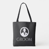 Klassieke Bruidegom Trouwtas Tote Bag (Achterkant)
