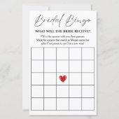 Klassieke Bruids Bingo Wedding Shower Game Kaart (Voorkant)