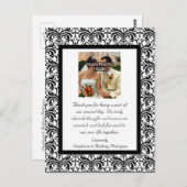 Klassieke bruiloft dank u briefkaart (Voorkant / Achterkant)