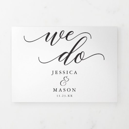 Klassieke bruiloft drievoudige uitnodigingen (Cover)