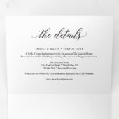 Klassieke bruiloft drievoudige uitnodigingen (Binnenzijde eerst)