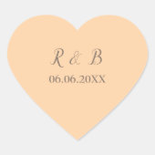 Klassieke bruiloft hart sticker (Voorkant)