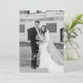 Klassieke bruiloft Hartelijk dank Bedankkaart (Staand voorkant)