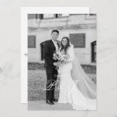 Klassieke bruiloft Hartelijk dank Bedankkaart (Voorkant / Achterkant)