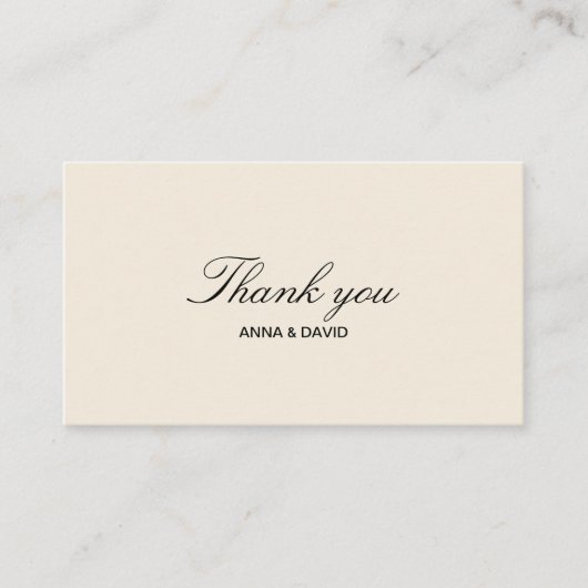  klassieke bruiloft Hartelijk dank Informatiekaartje (Voorkant)