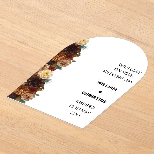 KLASSIEKE BRUILOFT KAART ACRYL UITNODIGINGEN (Laagn)