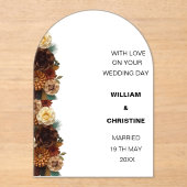 KLASSIEKE BRUILOFT KAART ACRYL UITNODIGINGEN (Voorkant)