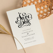 Klassieke bruiloft kalligrafie Modern Elegant Save The Date