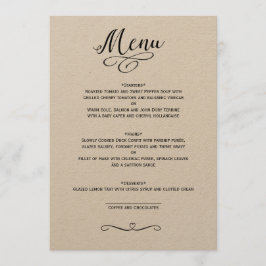 KLASSIEKE BRUILOFT MENU KAART