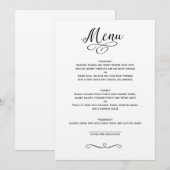 KLASSIEKE BRUILOFT MENU KAART (Voorkant / Achterkant)