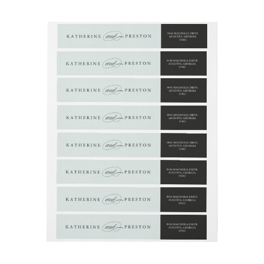 Klassieke bruiloft-monogram retouradreslabel (Vel)