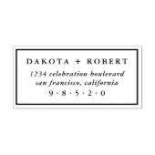 Klassieke bruiloft-retouradres rubberstempel (Afrduk)