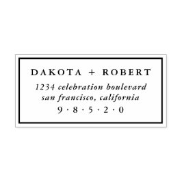 Klassieke bruiloft-retouradres rubberstempel