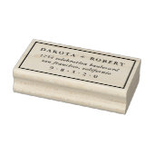 Klassieke bruiloft-retouradres rubberstempel (Stempel)