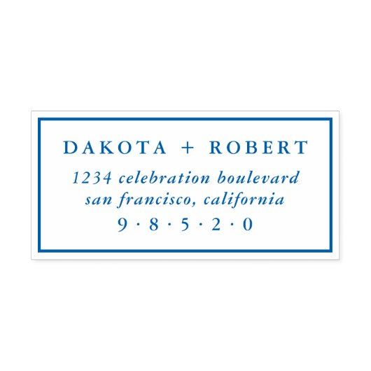 Klassieke bruiloft-retouradres  zelfinktende stempel (Design)