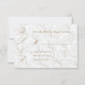 Klassieke bruiloft RSVP kaartje (Voorkant)