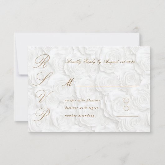 Klassieke bruiloft RSVP kaartje (Voorkant)